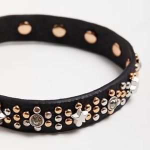 🆕 Black Faux Leather Studded Bracelet NWT Torrid
